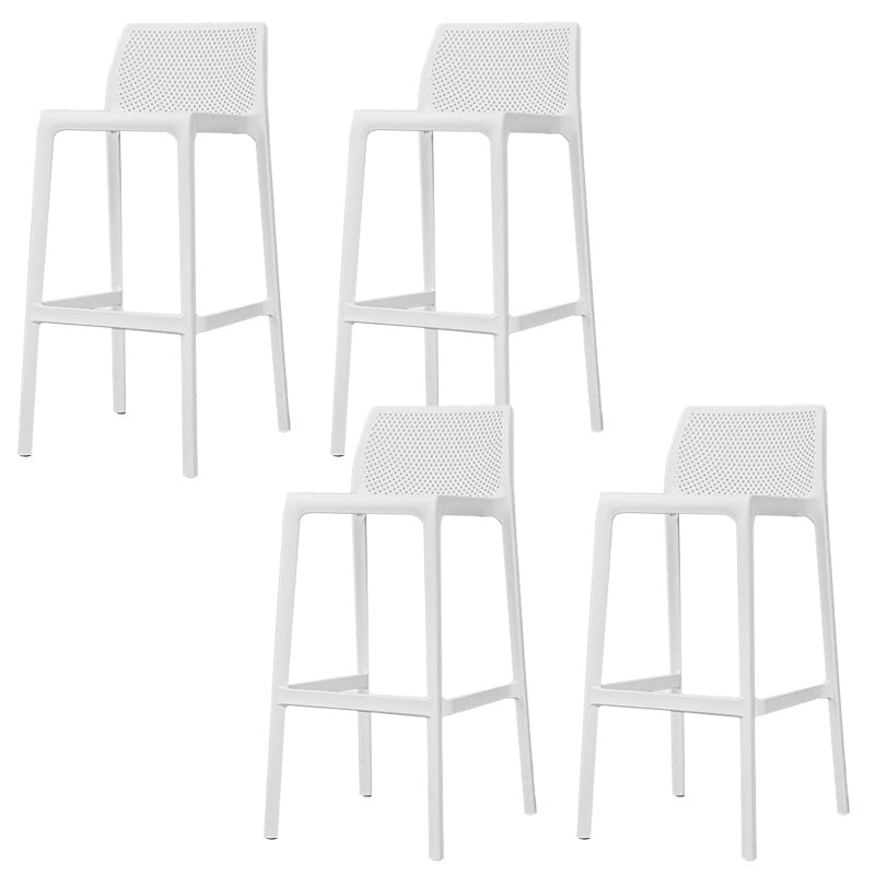 Nordic Style Bar-stool Plastic Counter Bar Stool with 4 Legs for Home
