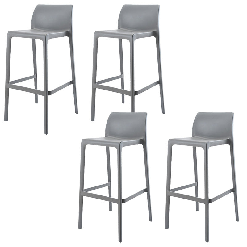 Nordic Style Bar-stool Plastic Counter Bar Stool with 4 Legs for Home