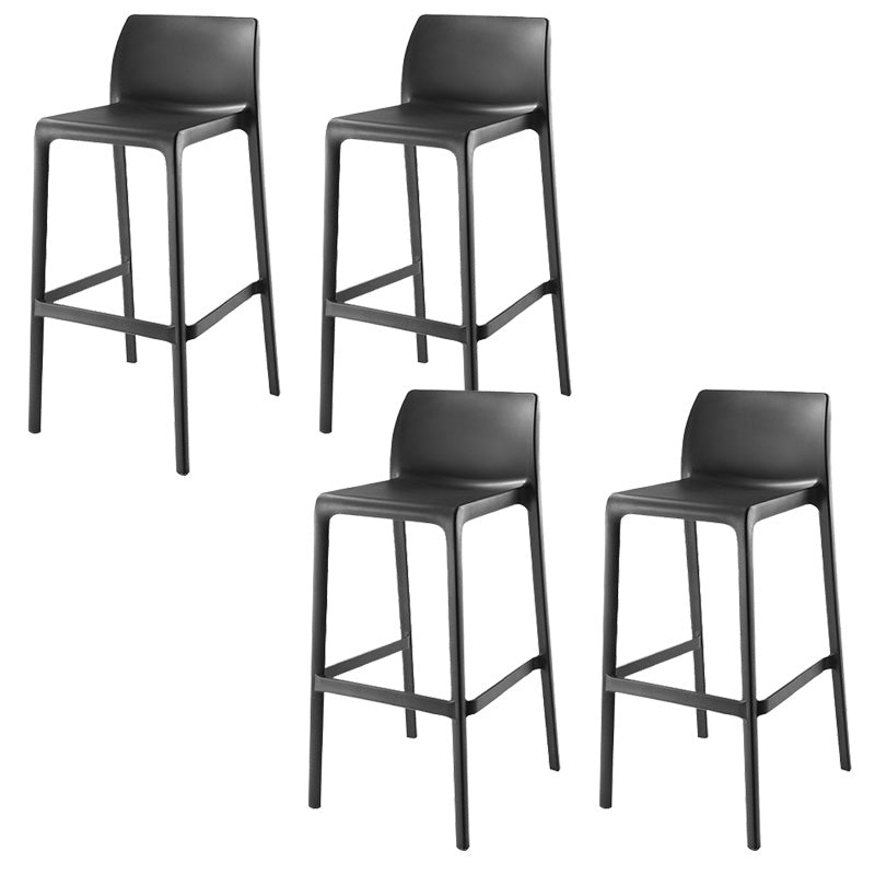 Nordic Style Bar-stool Plastic Counter Bar Stool with 4 Legs for Home