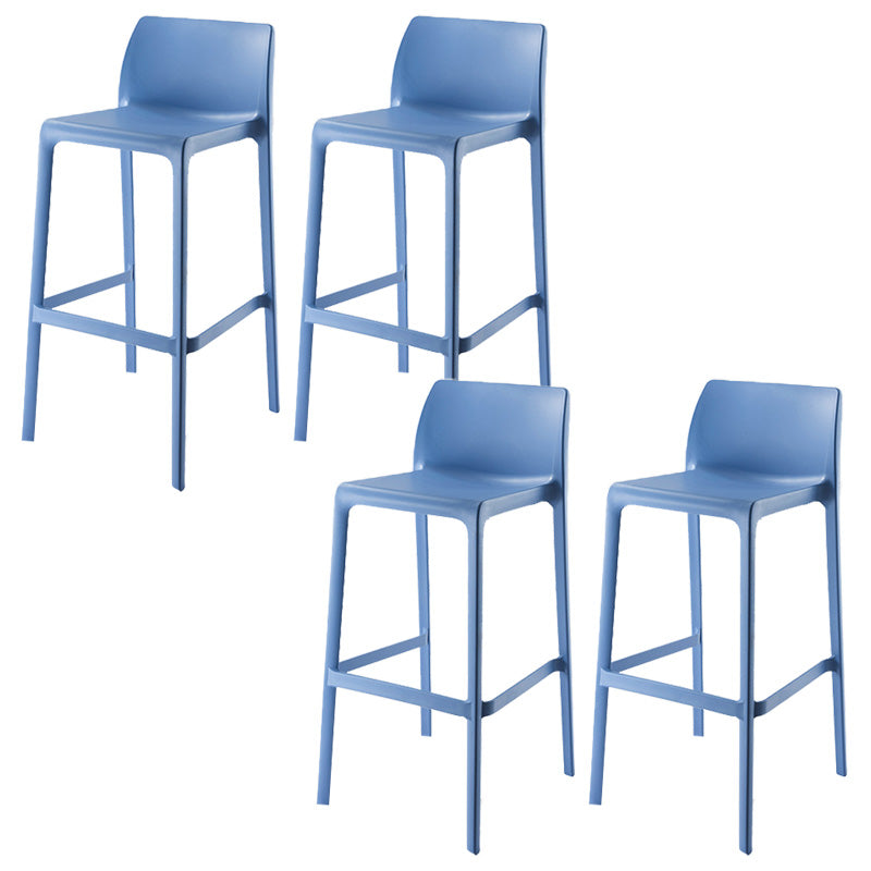 Nordic Style Bar-stool Plastic Counter Bar Stool with 4 Legs for Home