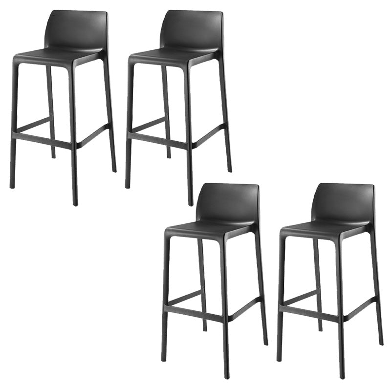 Nordic Style Bar-stool Plastic Counter Bar Stool with 4 Legs for Home