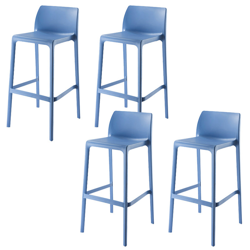 Nordic Style Bar-stool Plastic Counter Bar Stool with 4 Legs for Home
