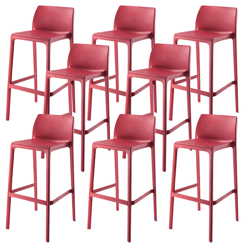 Nordic Style Bar-stool Plastic Counter Bar Stool with 4 Legs for Home