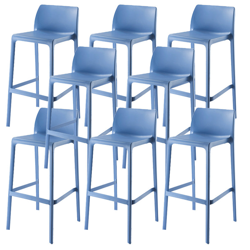 Nordic Style Bar-stool Plastic Counter Bar Stool with 4 Legs for Home