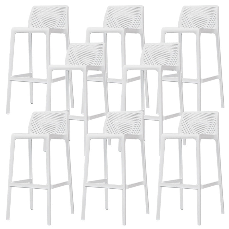Nordic Style Bar-stool Plastic Counter Bar Stool with 4 Legs for Home