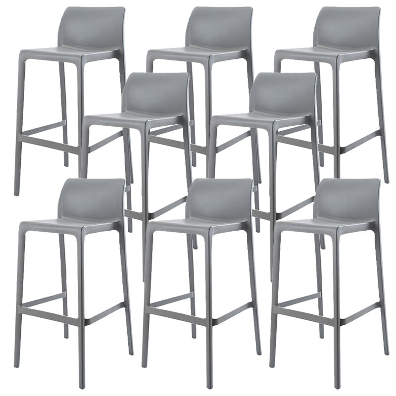 Nordic Style Bar-stool Plastic Counter Bar Stool with 4 Legs for Home