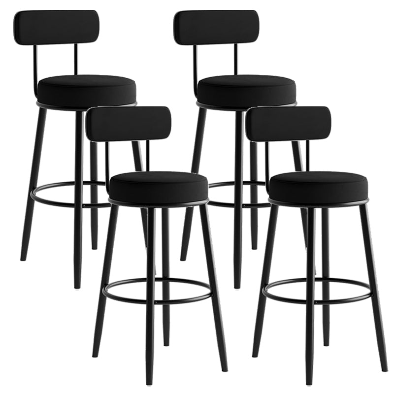 Modern Style Bar-stool Round Counter Bar Stool with Metal Legs for Kitchen