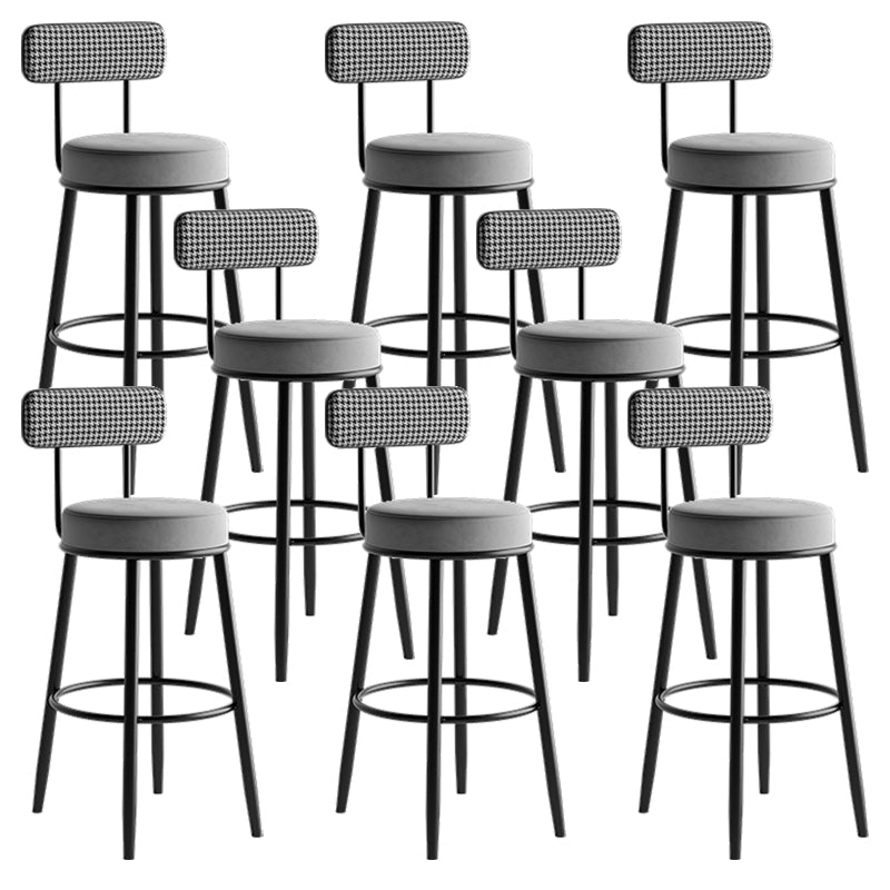 Modern Style Bar-stool Round Counter Bar Stool with Metal Legs for Kitchen