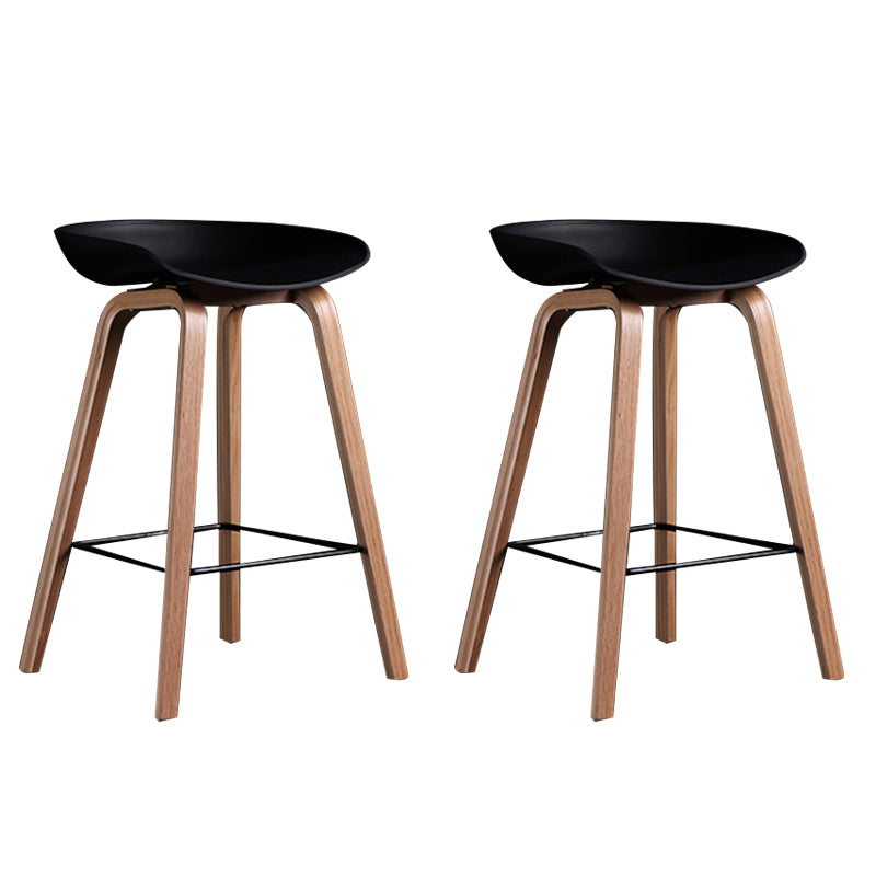 Glam Solid Wood Counter Height Stool Plastic Bar Stool Bar Stool