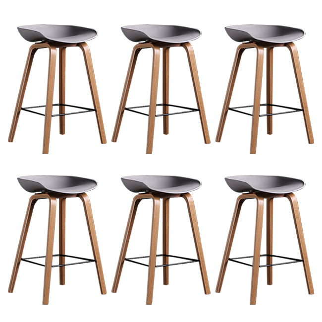 Glam Solid Wood Counter Height Stool Plastic Bar Stool Bar Stool