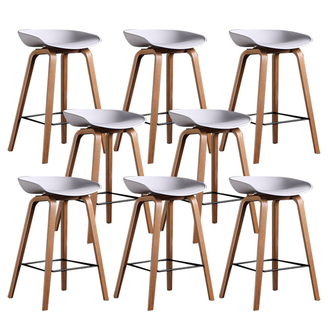 Glam Solid Wood Counter Height Stool Plastic Bar Stool Bar Stool