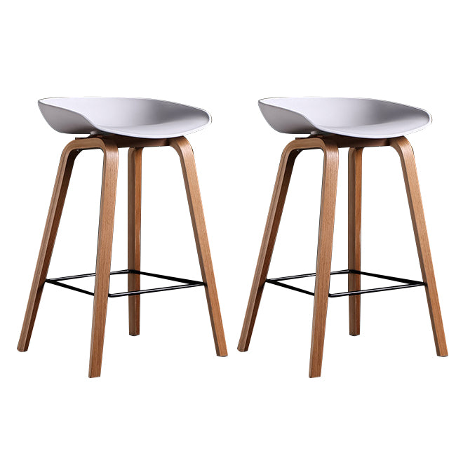 Glam Solid Wood Counter Height Stool Plastic Bar Stool Bar Stool