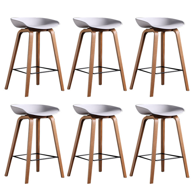Glam Solid Wood Counter Height Stool Plastic Bar Stool Bar Stool