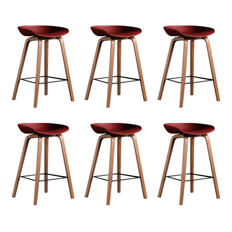 Glam Solid Wood Counter Height Stool Plastic Bar Stool Bar Stool