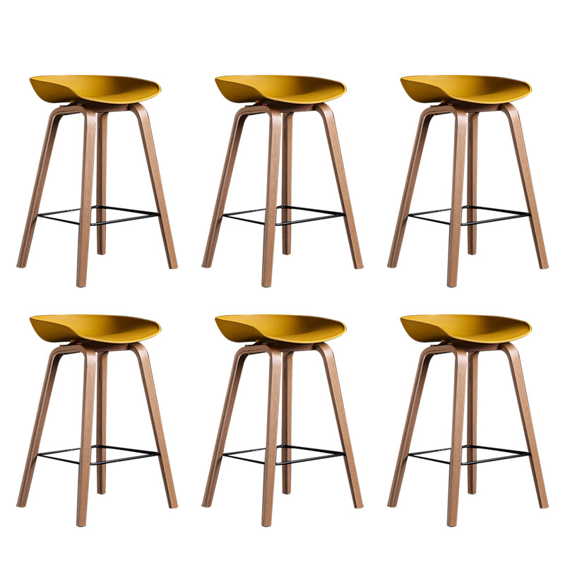 Glam Solid Wood Counter Height Stool Plastic Bar Stool Bar Stool