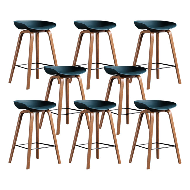 Glam Solid Wood Counter Height Stool Plastic Bar Stool Bar Stool
