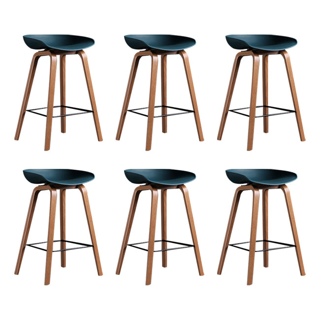 Glam Solid Wood Counter Height Stool Plastic Bar Stool Bar Stool