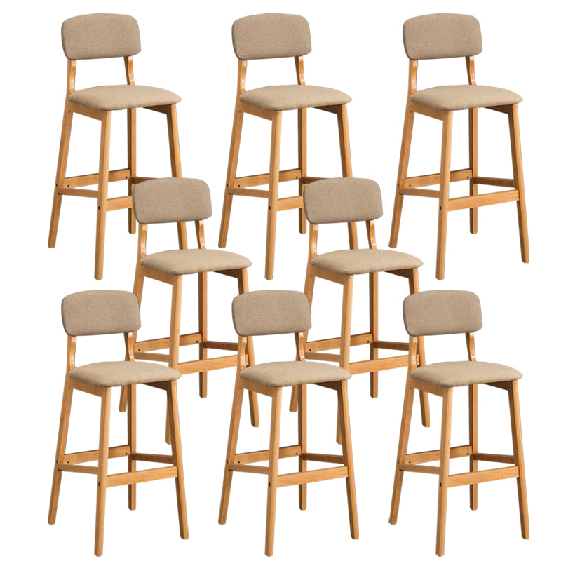 Industrial Style Bar-stool Square Seat Counter Bar Stool with Wooden Legs