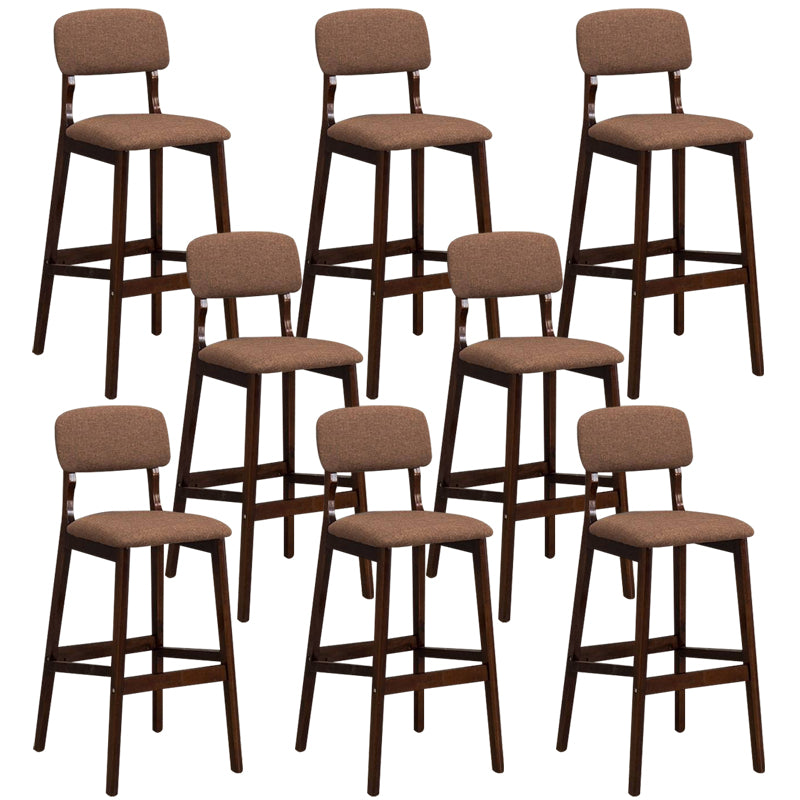 Industrial Style Bar-stool Square Seat Counter Bar Stool with Wooden Legs