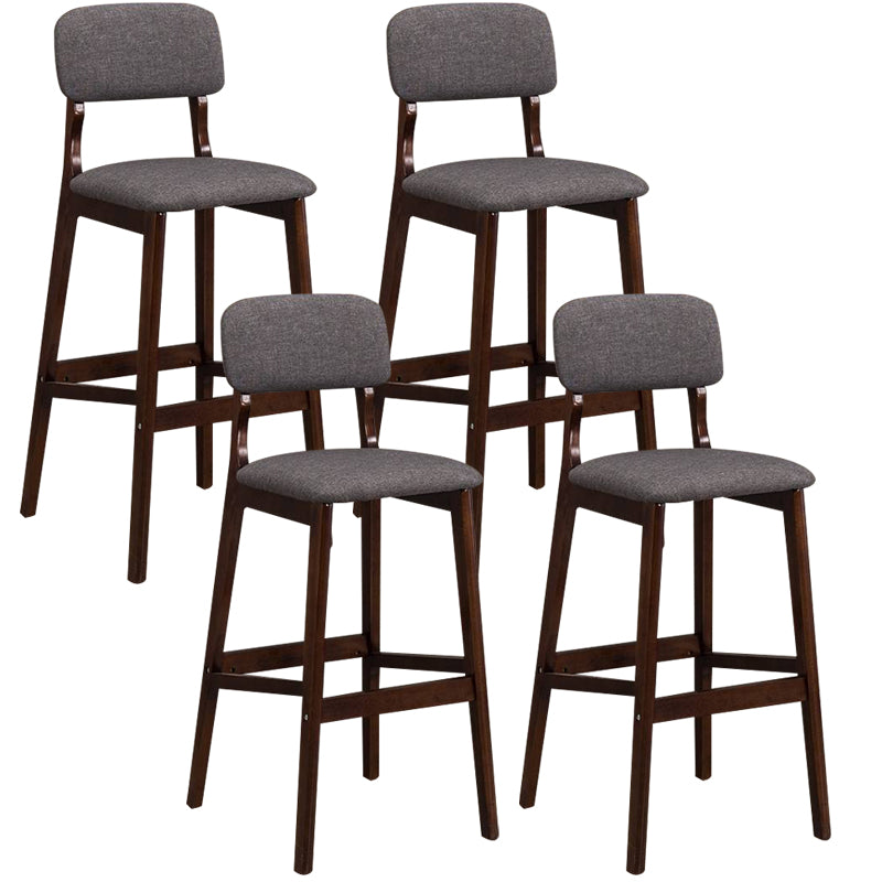 Industrial Style Bar-stool Square Seat Counter Bar Stool with Wooden Legs