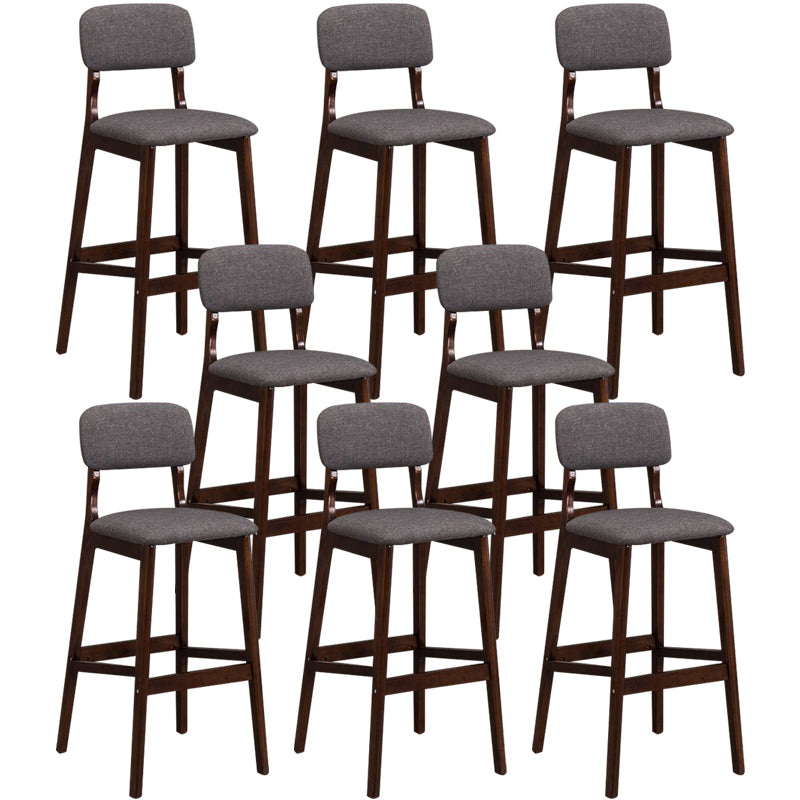 Industrial Style Bar-stool Square Seat Counter Bar Stool with Wooden Legs