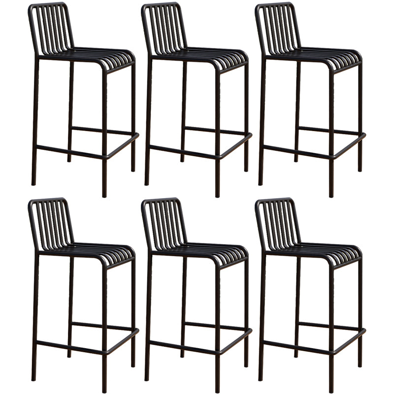 Industrial Low Back Counter Stool Metal Counter Stools for Home Use