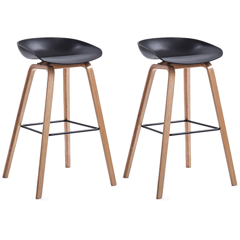 Contemporary Style Plastic Counter Stool Counter Height Bucket Bar Stool