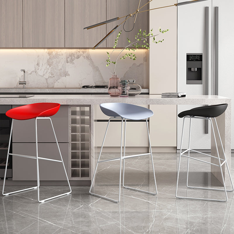 Contemporary Style Plastic Counter Stool Counter Height Bucket Bar Stool
