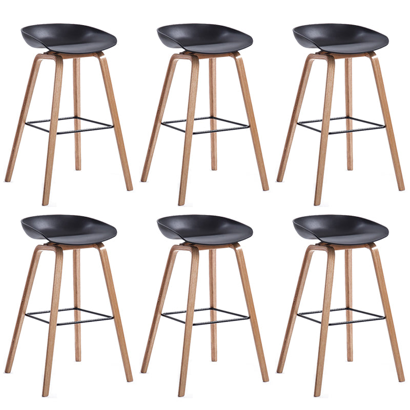 Contemporary Style Plastic Counter Stool Counter Height Bucket Bar Stool