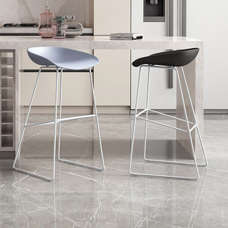 Contemporary Style Plastic Counter Stool Counter Height Bucket Bar Stool