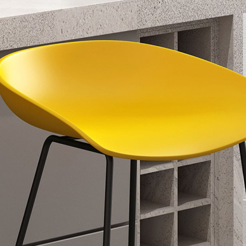 Contemporary Style Plastic Counter Stool Counter Height Bucket Bar Stool