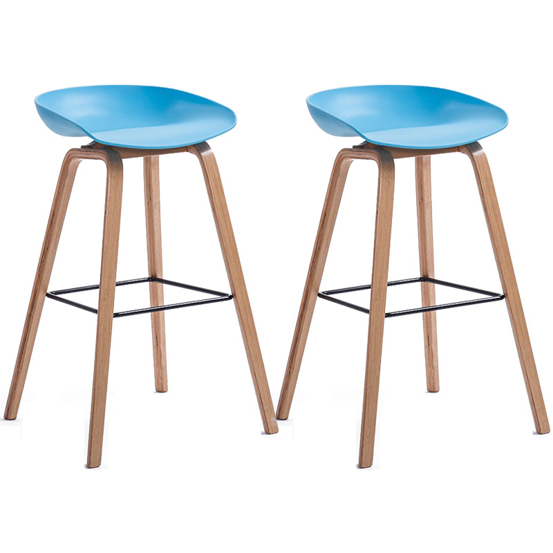 Contemporary Style Plastic Counter Stool Counter Height Bucket Bar Stool