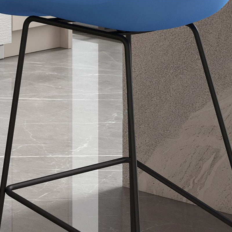 Contemporary Style Plastic Counter Stool Counter Height Bucket Bar Stool