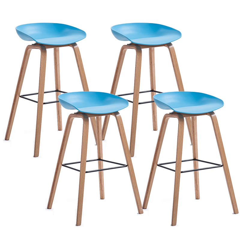 Contemporary Style Plastic Counter Stool Counter Height Bucket Bar Stool