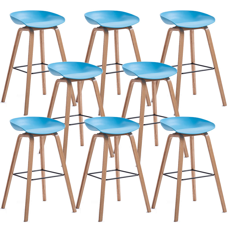 Contemporary Style Plastic Counter Stool Counter Height Bucket Bar Stool