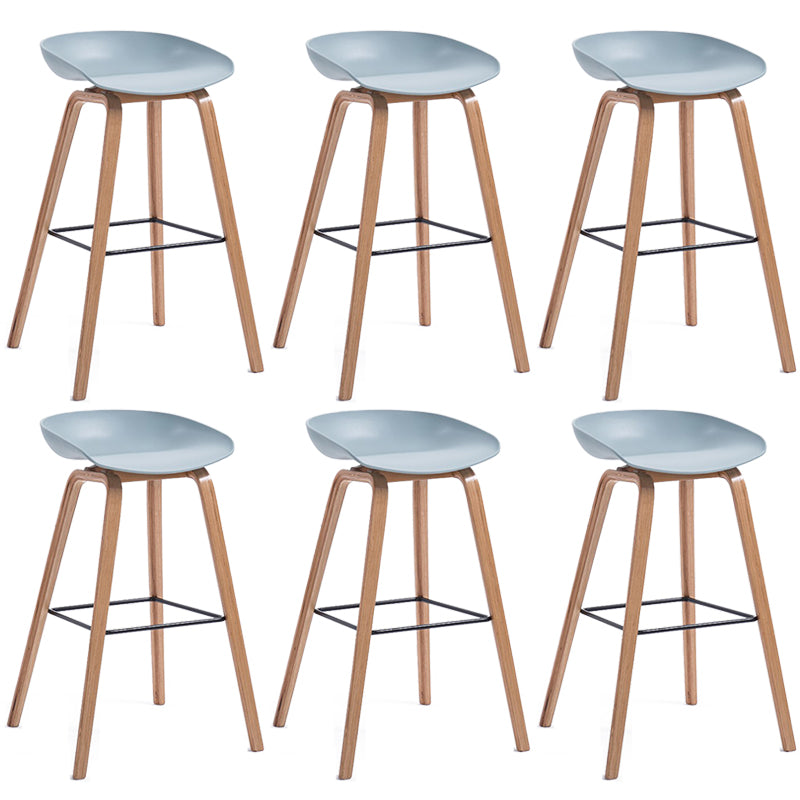 Contemporary Style Plastic Counter Stool Counter Height Bucket Bar Stool