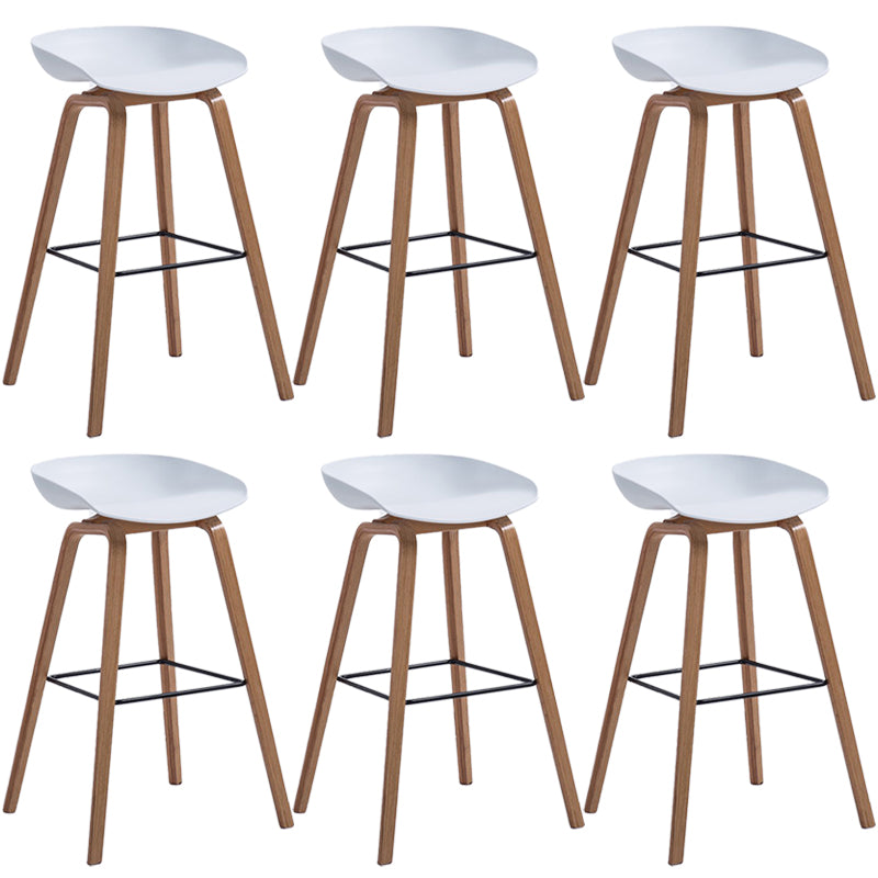 Contemporary Style Plastic Counter Stool Counter Height Bucket Bar Stool