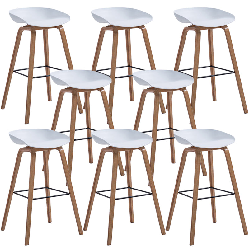 Contemporary Style Plastic Counter Stool Counter Height Bucket Bar Stool