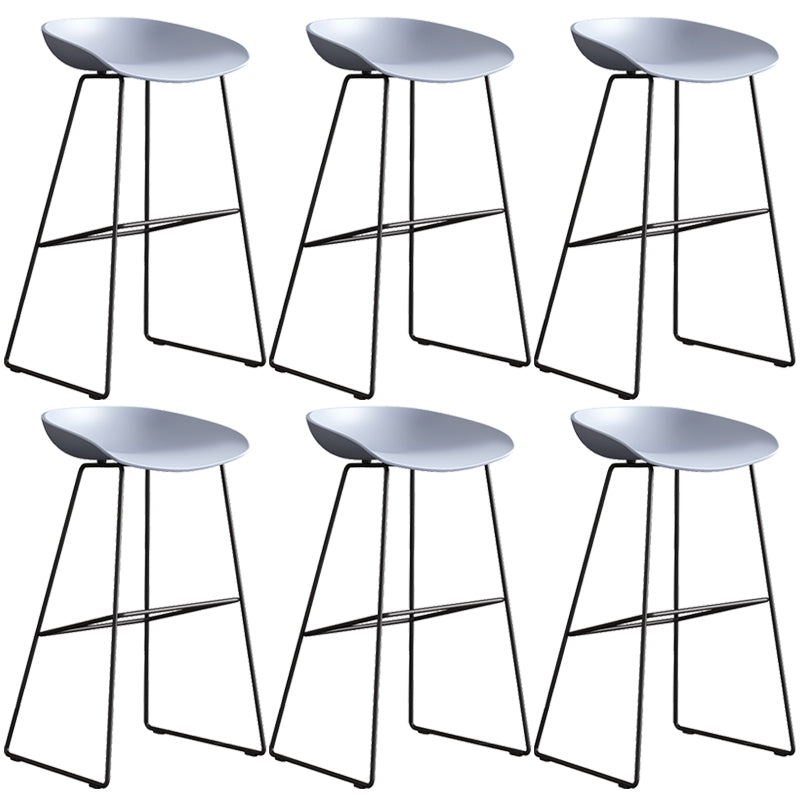 Contemporary Style Plastic Counter Stool Counter Height Bucket Bar Stool