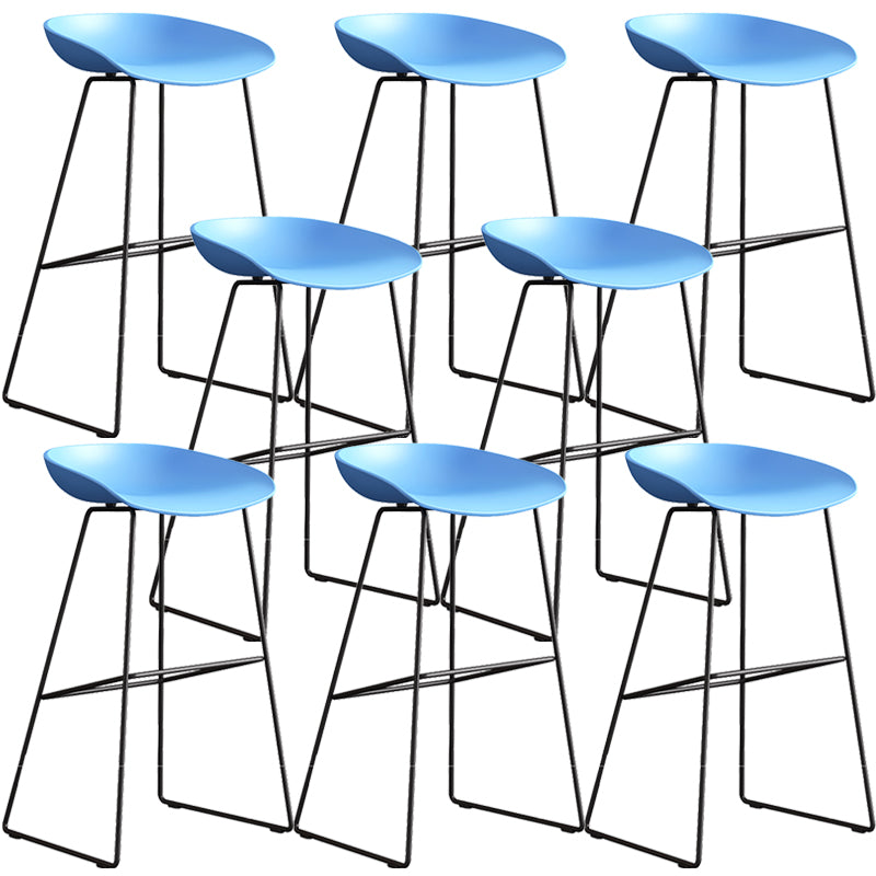 Contemporary Style Plastic Counter Stool Counter Height Bucket Bar Stool