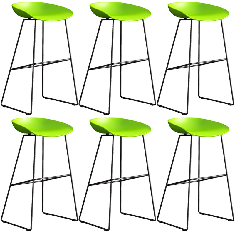 Contemporary Style Plastic Counter Stool Counter Height Bucket Bar Stool