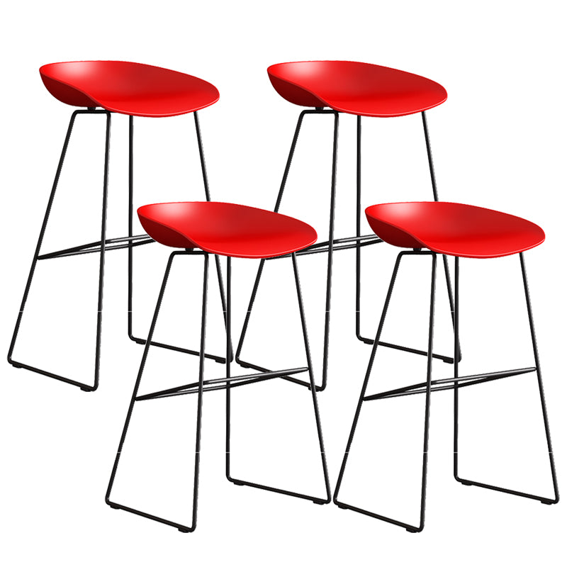 Contemporary Style Plastic Counter Stool Counter Height Bucket Bar Stool