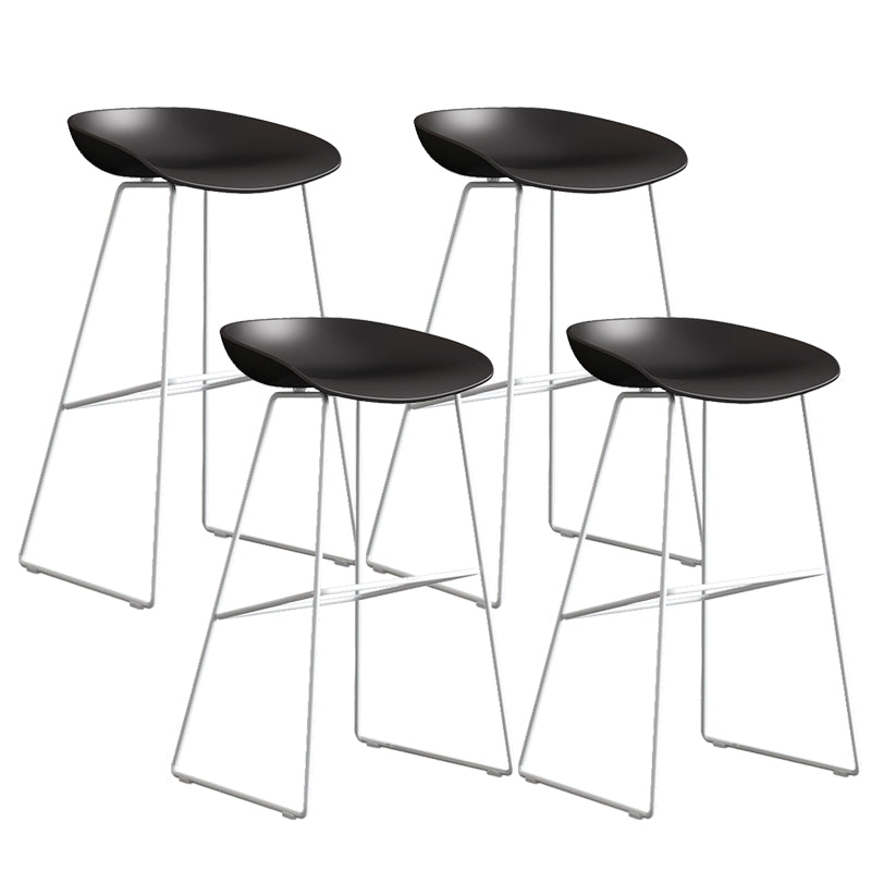 Contemporary Style Plastic Counter Stool Counter Height Bucket Bar Stool