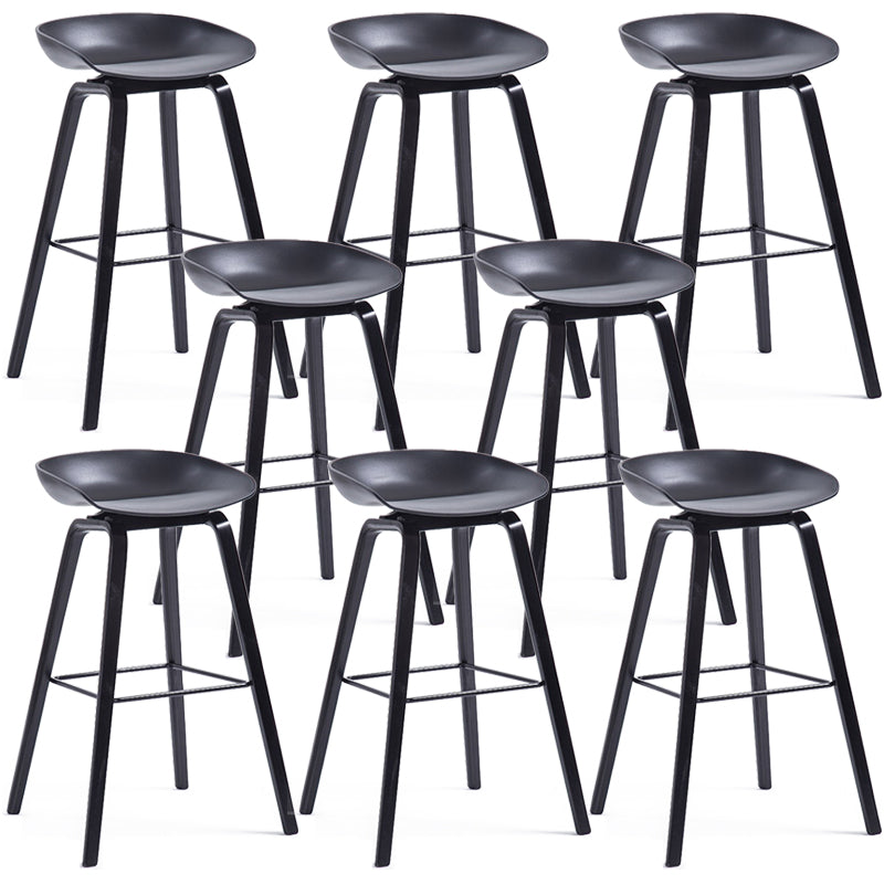 Contemporary Style Plastic Counter Stool Counter Height Bucket Bar Stool