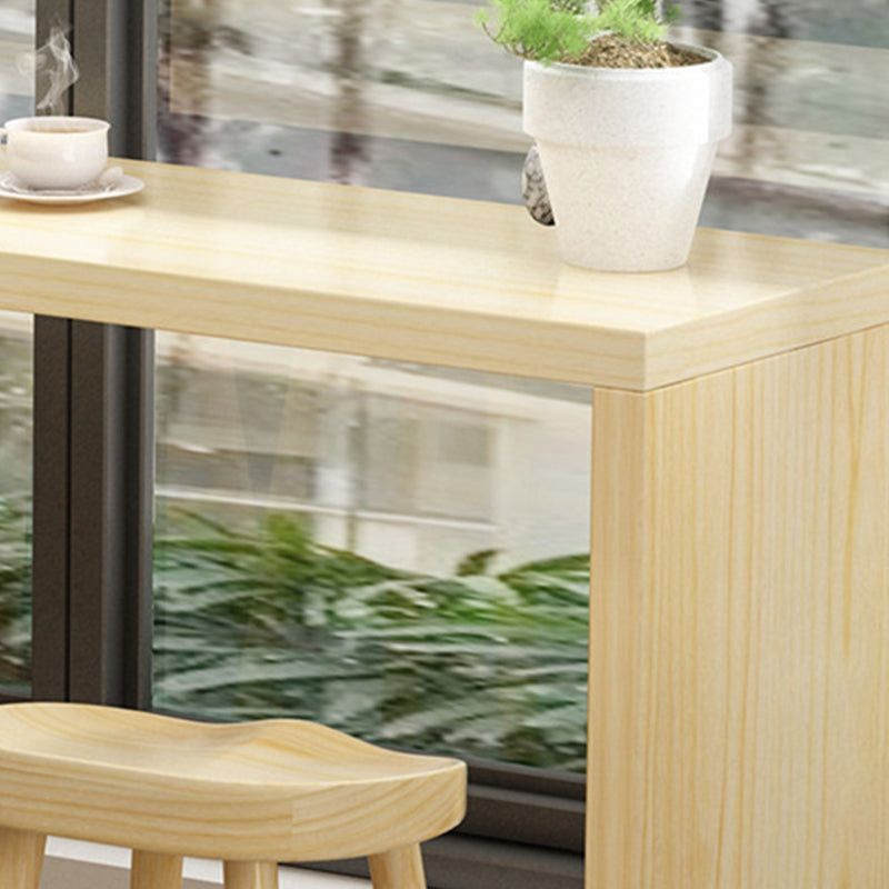 Contemporary Solid Wood Counter Stool Bucket Living Room Bar Stool