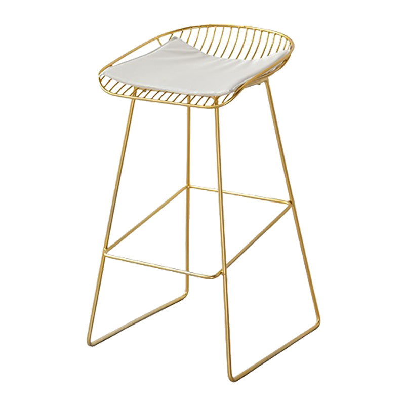 Contemporary Style Upholstered Counter Stool Bar-height Living Room Bar Stool