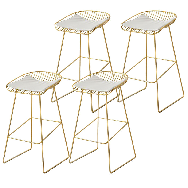 Contemporary Style Upholstered Counter Stool Bar-height Living Room Bar Stool