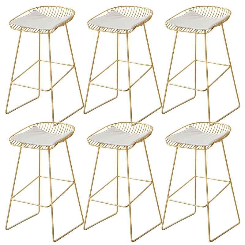 Contemporary Style Upholstered Counter Stool Bar-height Living Room Bar Stool