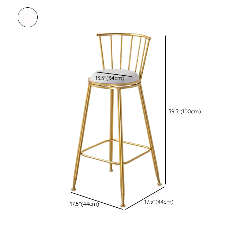 Contemporary Style Upholstered Counter Stool Bar-height Living Room Bar Stool