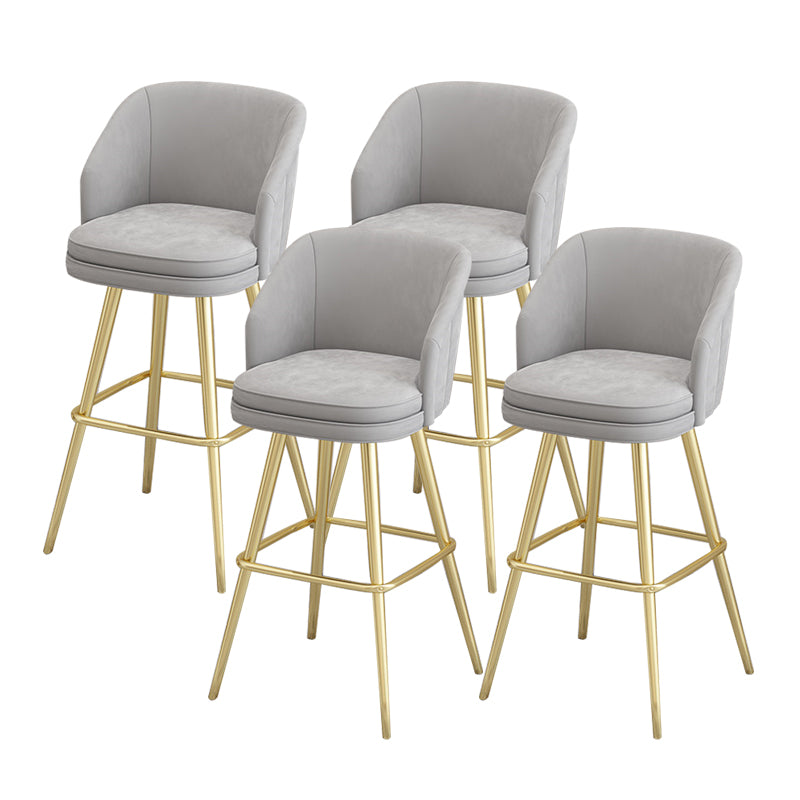 Contemporary Upholstered Counter Stool Rectangle Bar-height Bar Stool for Living Room